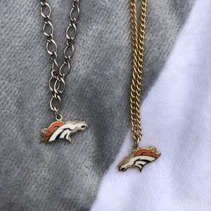 Denver Broncos necklace and bracelet
